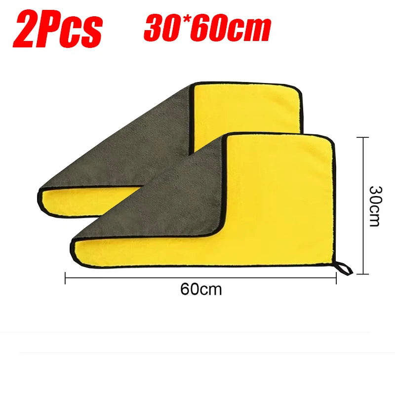 Set de 1-5 Toallas de Microfibra para Coche - Paños Ultra Absorbentes para Lavado y Secado