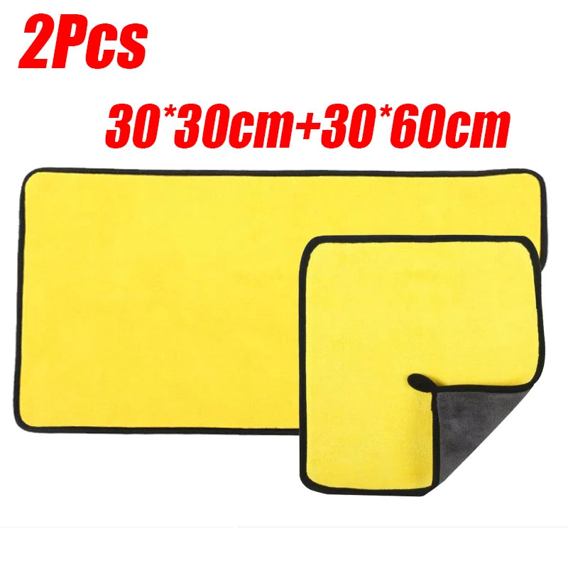 Set de 1-5 Toallas de Microfibra para Coche - Paños Ultra Absorbentes para Lavado y Secado