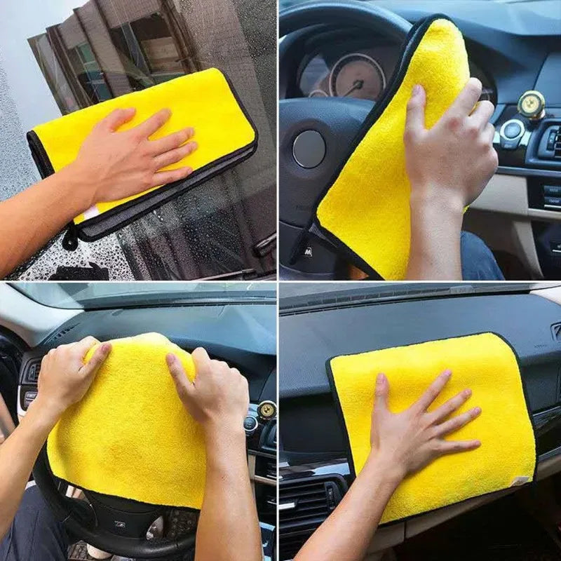 Set de 1-5 Toallas de Microfibra para Coche - Paños Ultra Absorbentes para Lavado y Secado