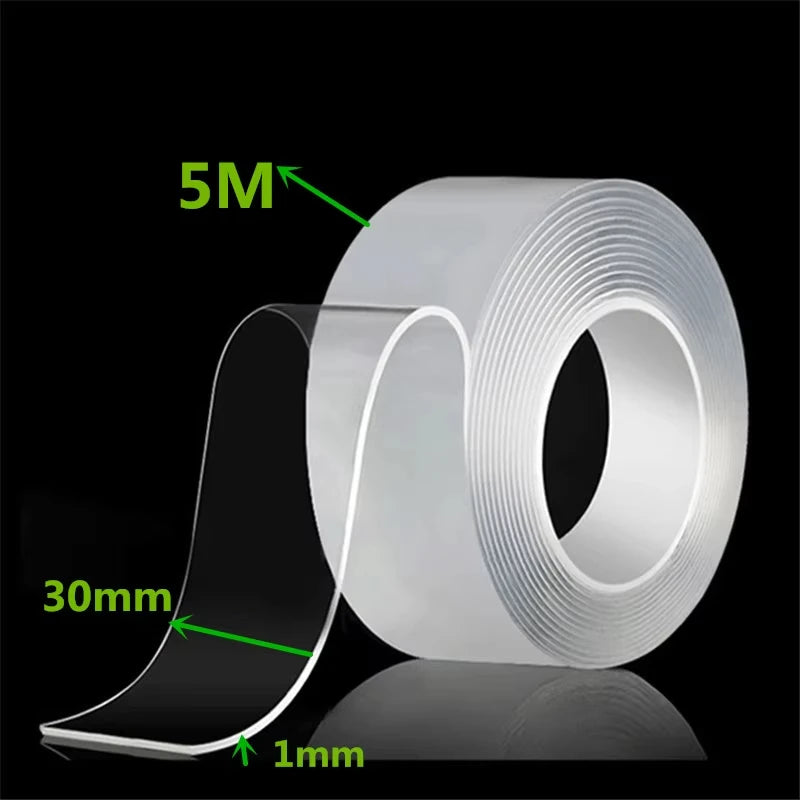 Cinta Adhesiva Nano Tape Doble Cara 5M - Transparente