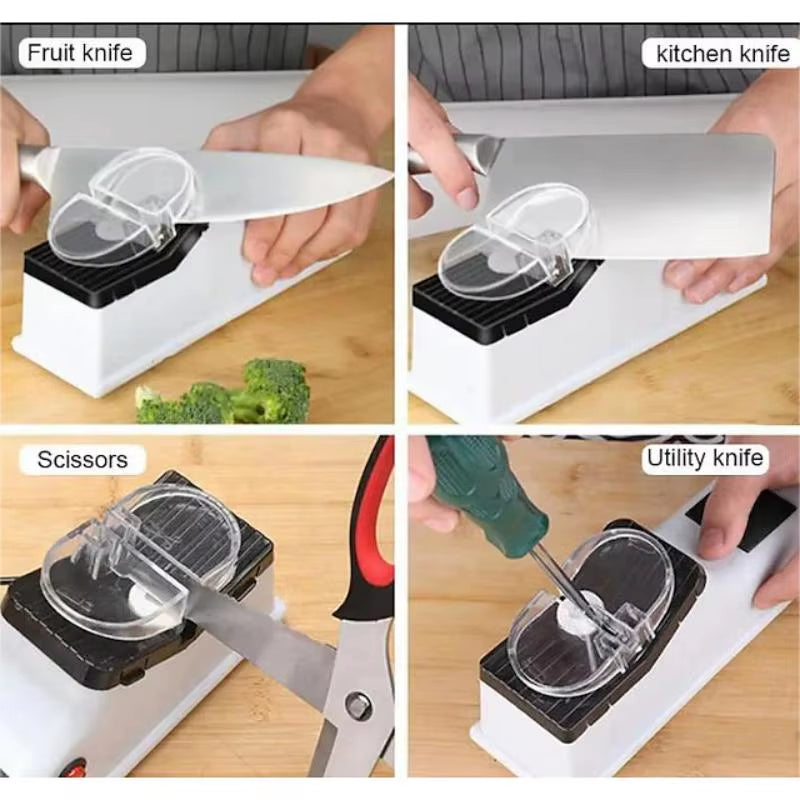 USB Electric Knife Sharpener-Fast and Automatic Sharpening for Kitchen Knives Tool Knife Scissor Sharpening