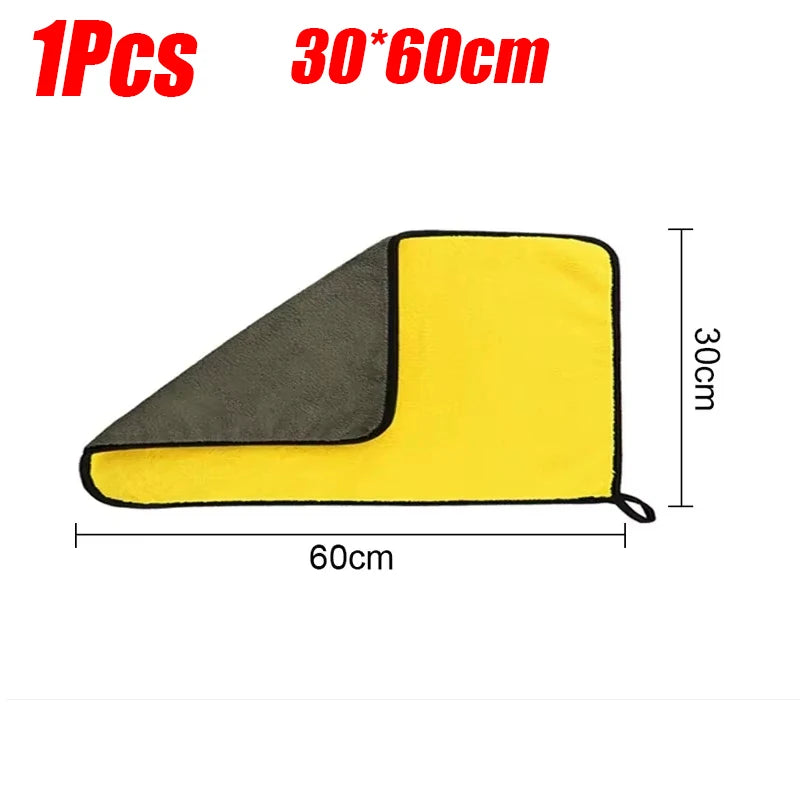Set de 1-5 Toallas de Microfibra para Coche - Paños Ultra Absorbentes para Lavado y Secado