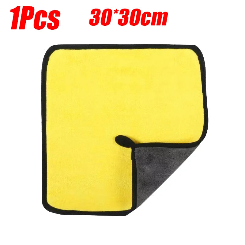 Set de 1-5 Toallas de Microfibra para Coche - Paños Ultra Absorbentes para Lavado y Secado