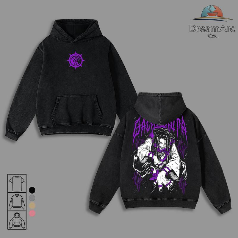 Jabber Wonger Gachiakuta Washed T-Shirt, Sweatshirt and Hoodie Oversize Unisex, Heavy Cotton Casual Streetwear Vintage Urban Outfit Fashion Clothes Top Anime Fans for Men and Women